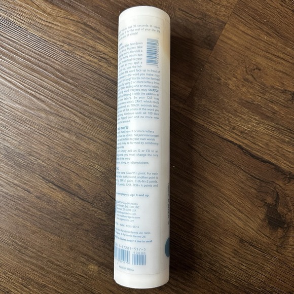 Snatch-It Word Game Tube Container 100 Letter Tiles Complete Spelling - Picture 2 of 4